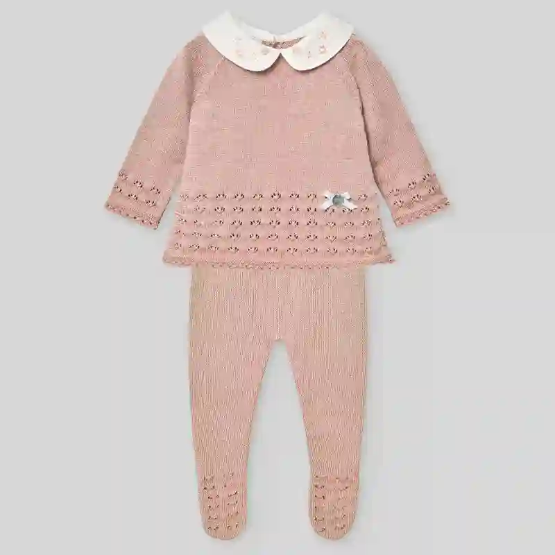 Pack Polaina + Jubon girl c/ embroidery neck "will be"