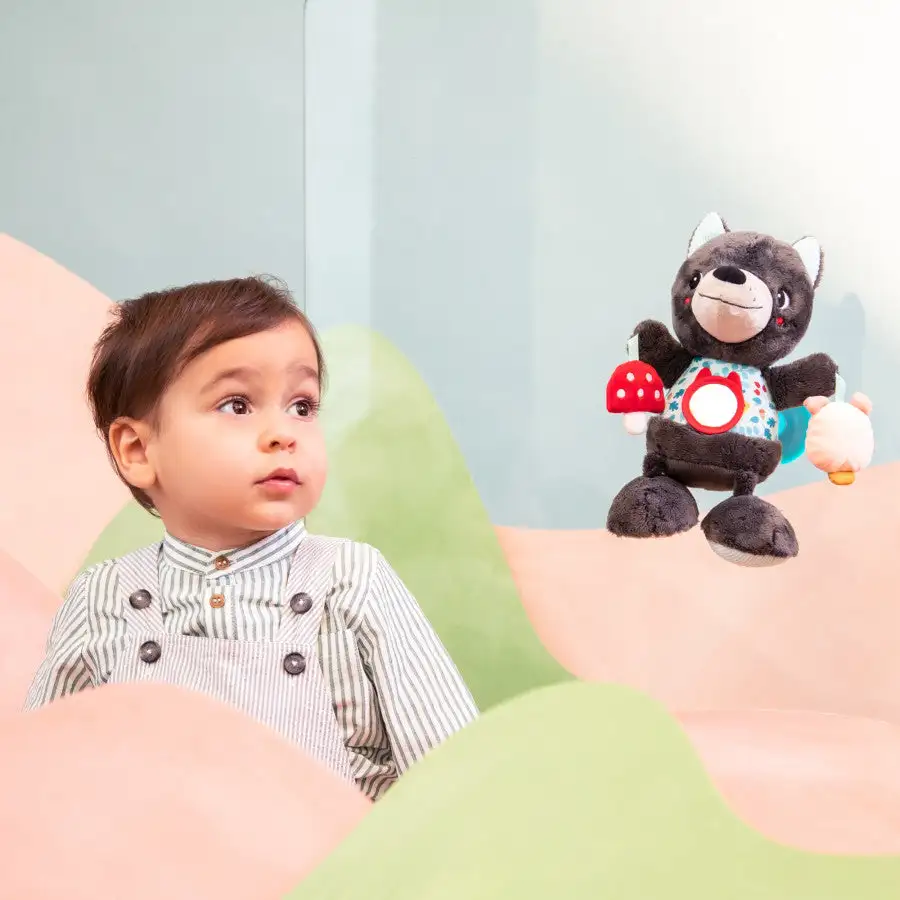 Peluche de actividades Nomad Louis el lobo Lilliputiens - Imagen 2