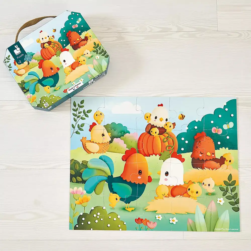 Puzzle bienvenidos al corral 20 piezas Janod - Imagen 2