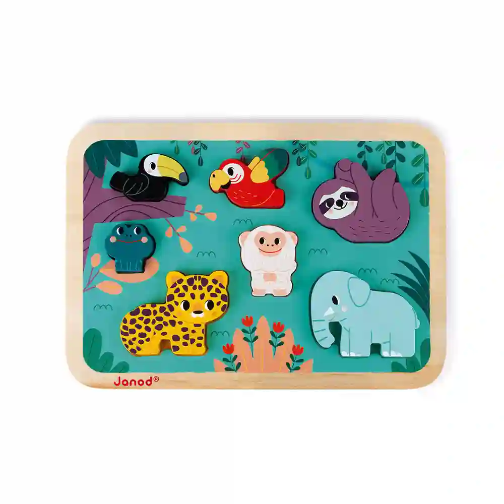 Puzzle in the jungle 7 pieces Janod