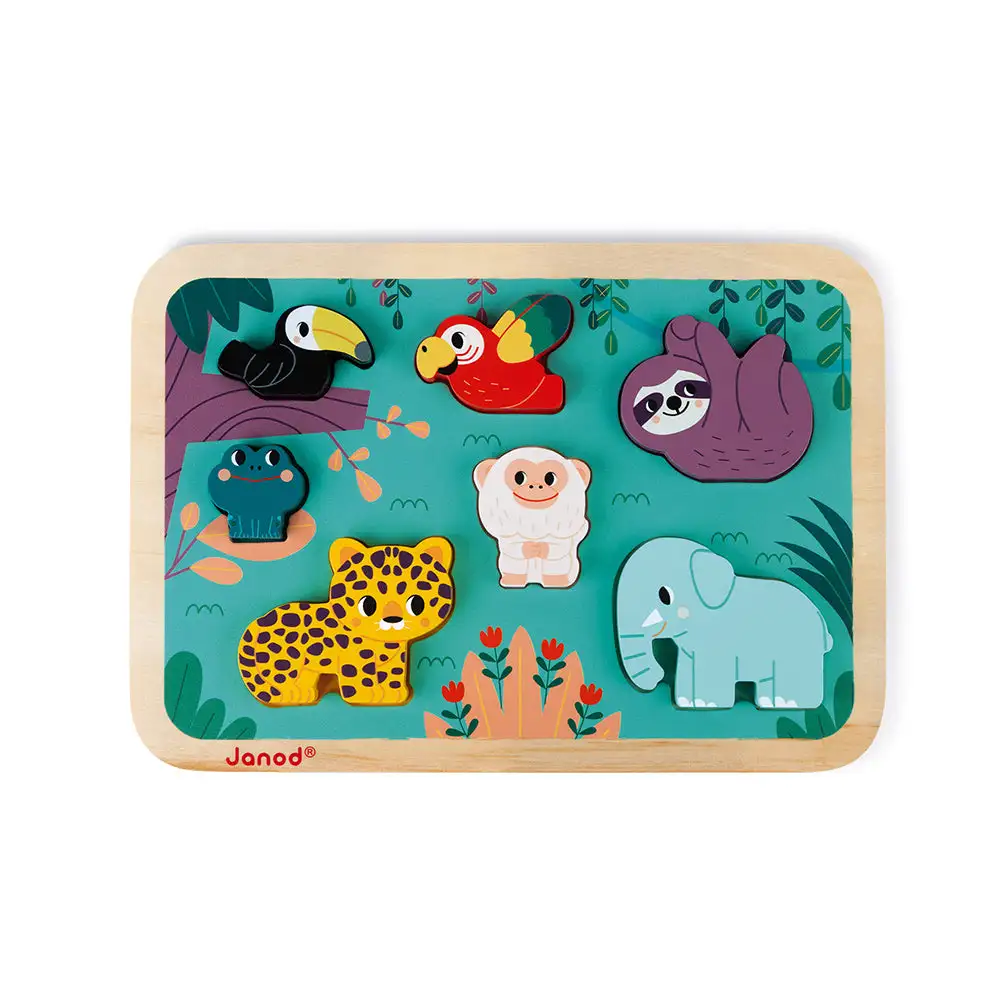 Puzzle in the jungle 7 pieces Janod