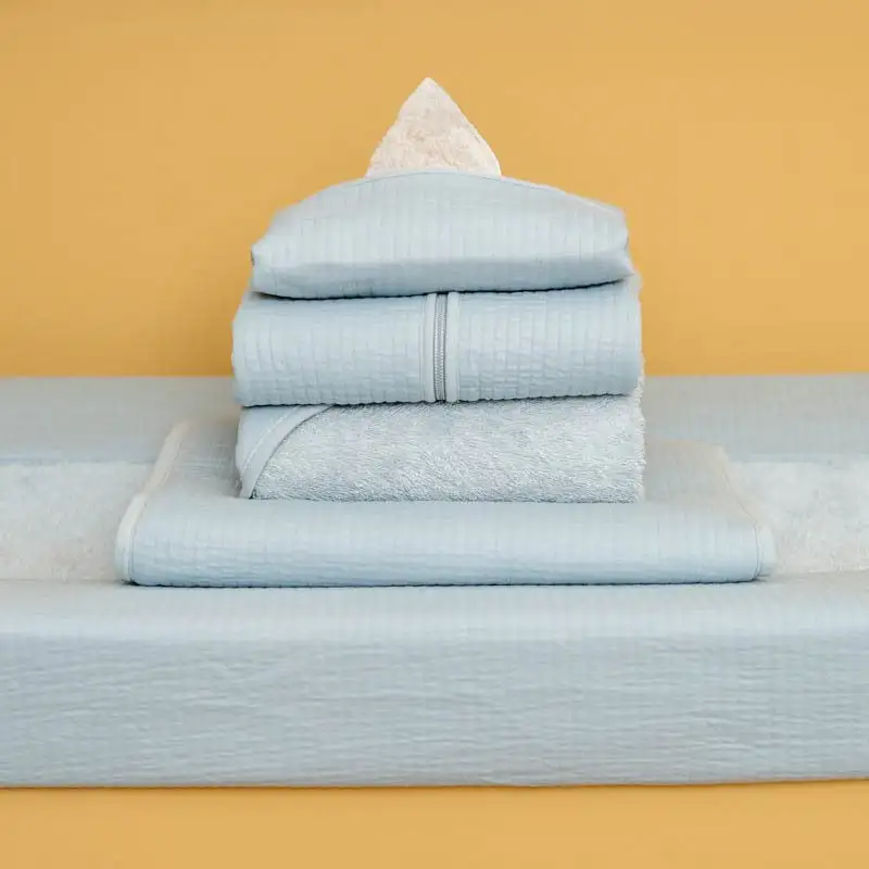 Saco de dormir de verano de algodón Pure Soft Blue - Imagen 3
