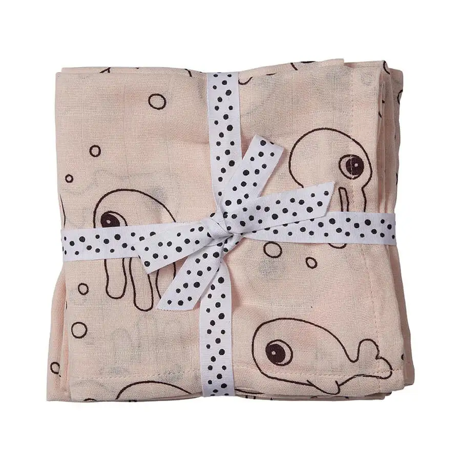 Set de Dos Mantas de Muselina Sea Friends 120x120