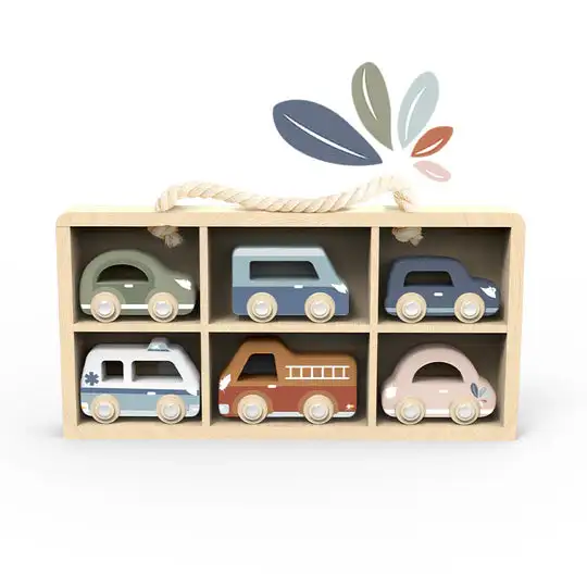 Cars showcase with 6 Speedy Monkey vehicles