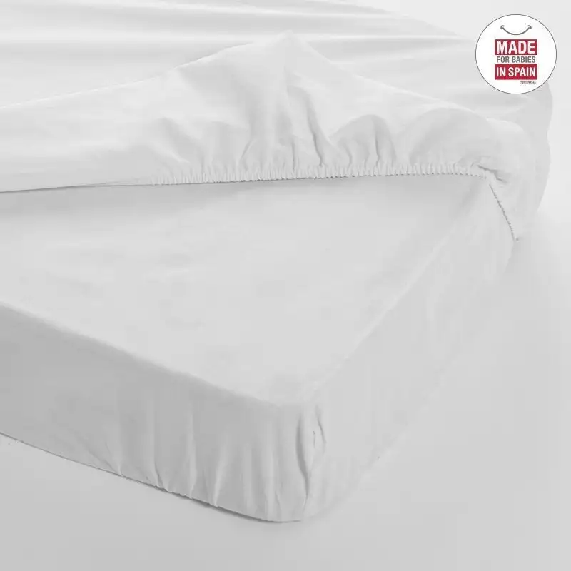 Sábana Bajera Blanca Para Cuna 70x140x19 CM Carabras - Imagen 2