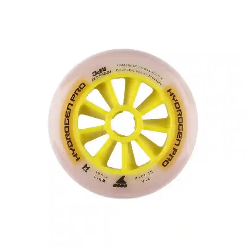 Ruedas Hydrogen Pro 125 mm firma (6) blanco/amarillo