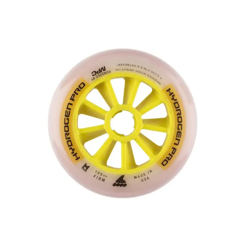 Ruedas Hydrogen Pro 125 mm firma (6) blanco/amarillo