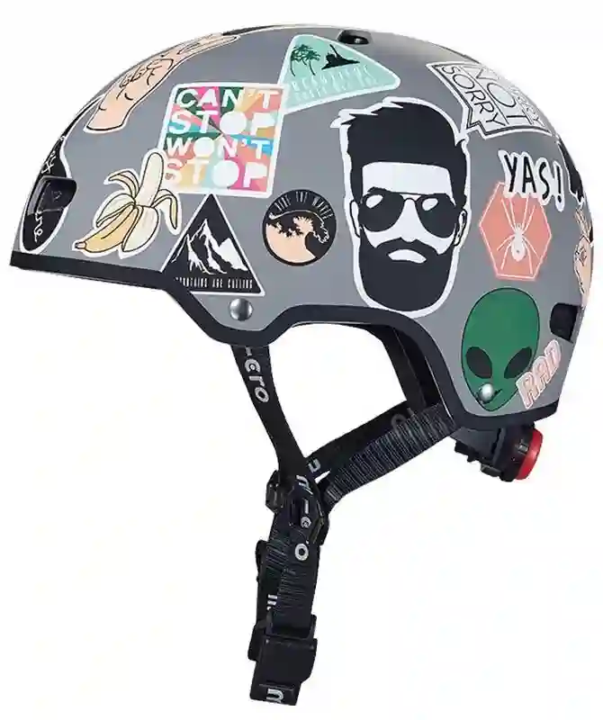 Casco Sticker Talla L Luz LED