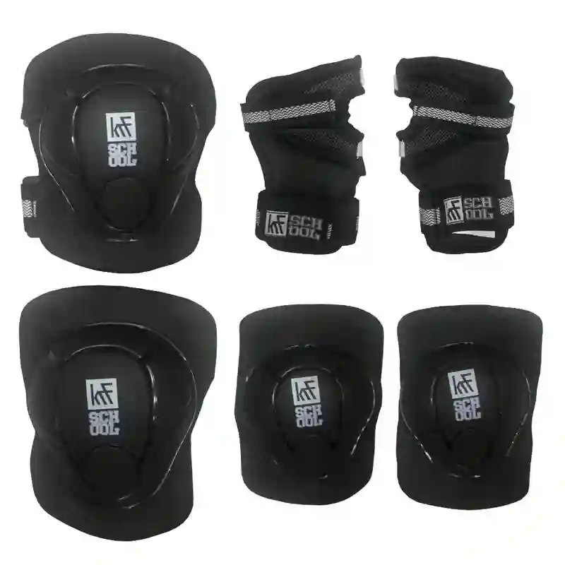 KRF PACK PROTECCIONES JR. SCHOOL NEGRO M