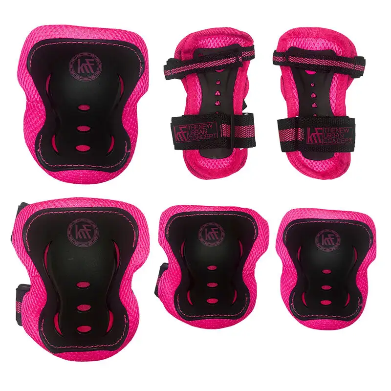 KRF Set Proteccions Junior Rosa/Negro L