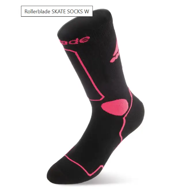 Calcetin skate w negro/Rosado l