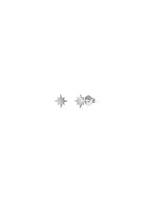 Plata Pendientes Rosa de los Vientos