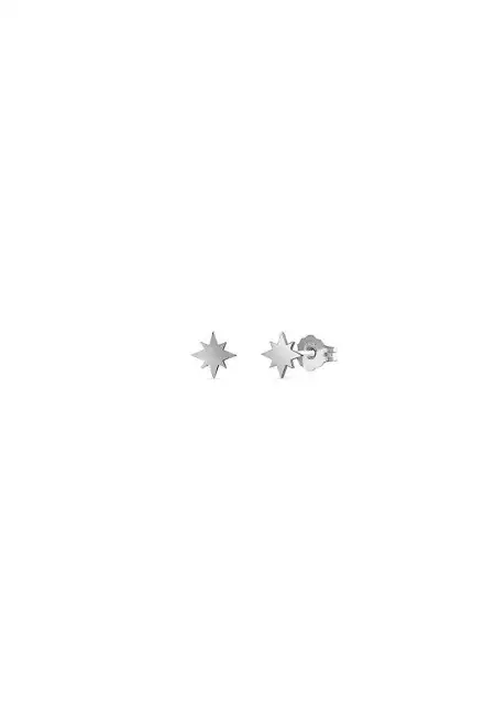 Plata Pendientes Rosa de los Vientos