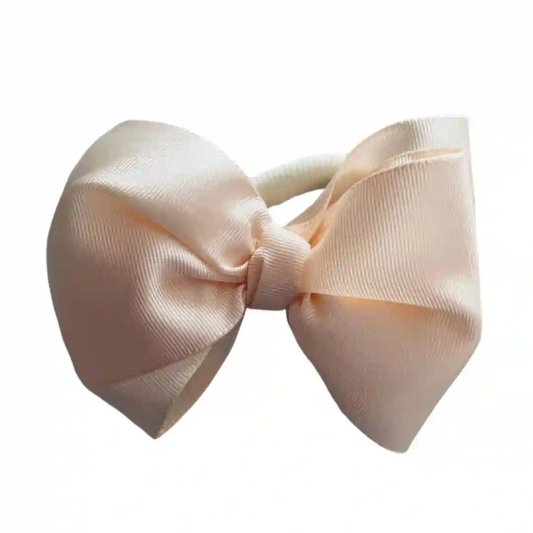 Salmon cross bow bow scrunchie