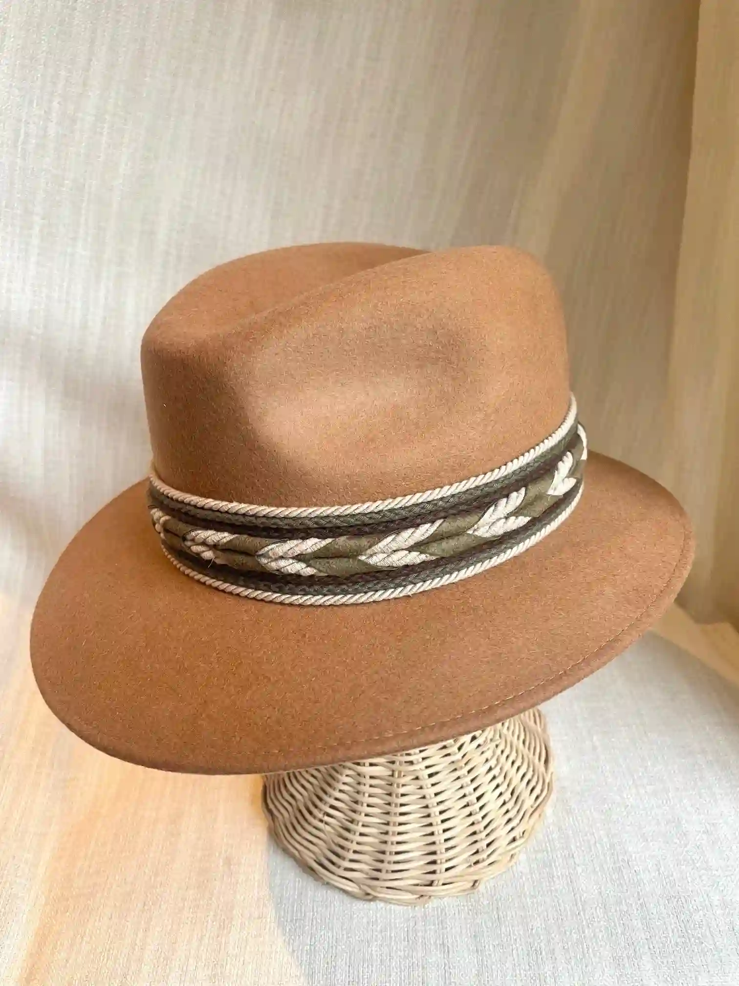 Sombro Borsalino Camel-Verde