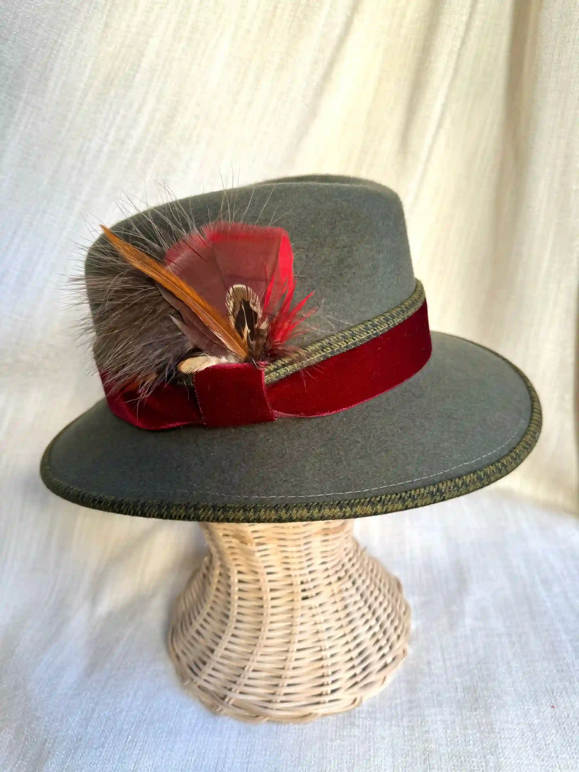 Sombrero Borsalino-Ribete Espiga Verde