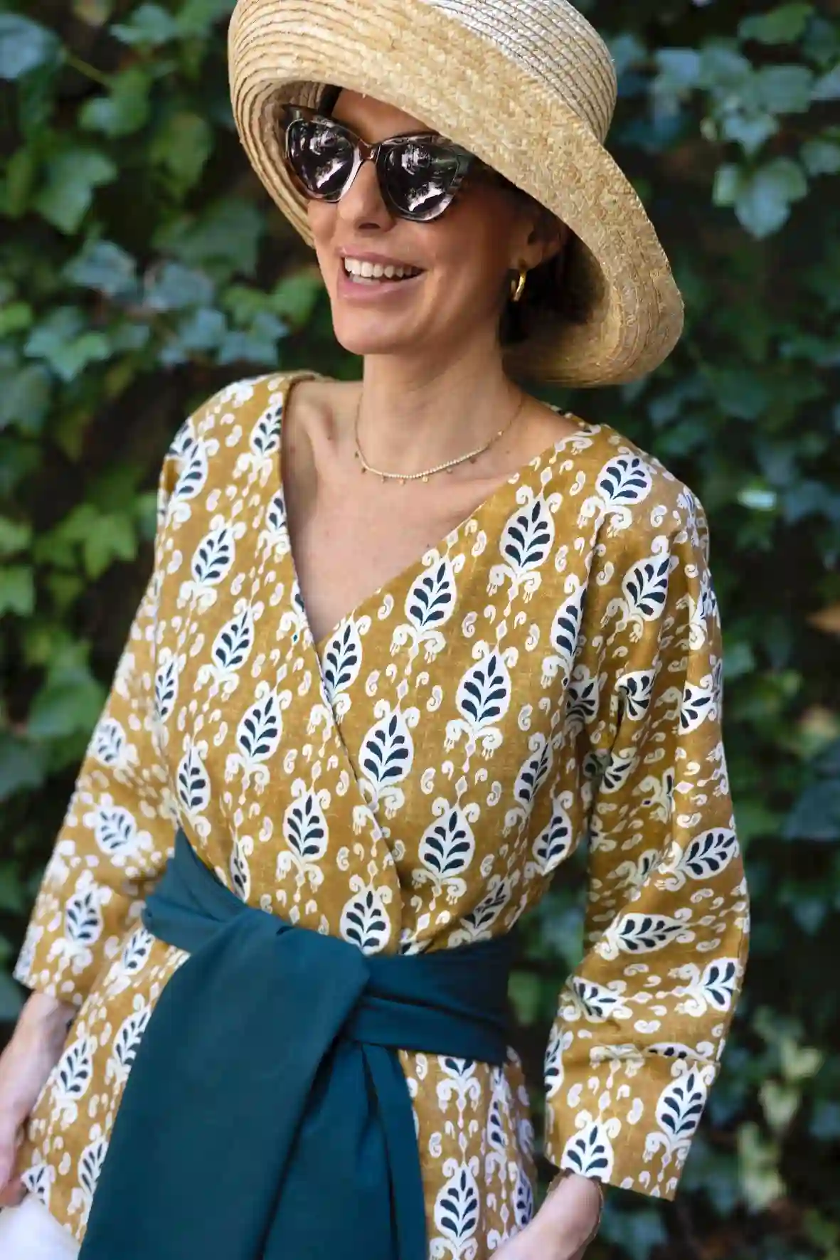 Camisa ikat Mostaza