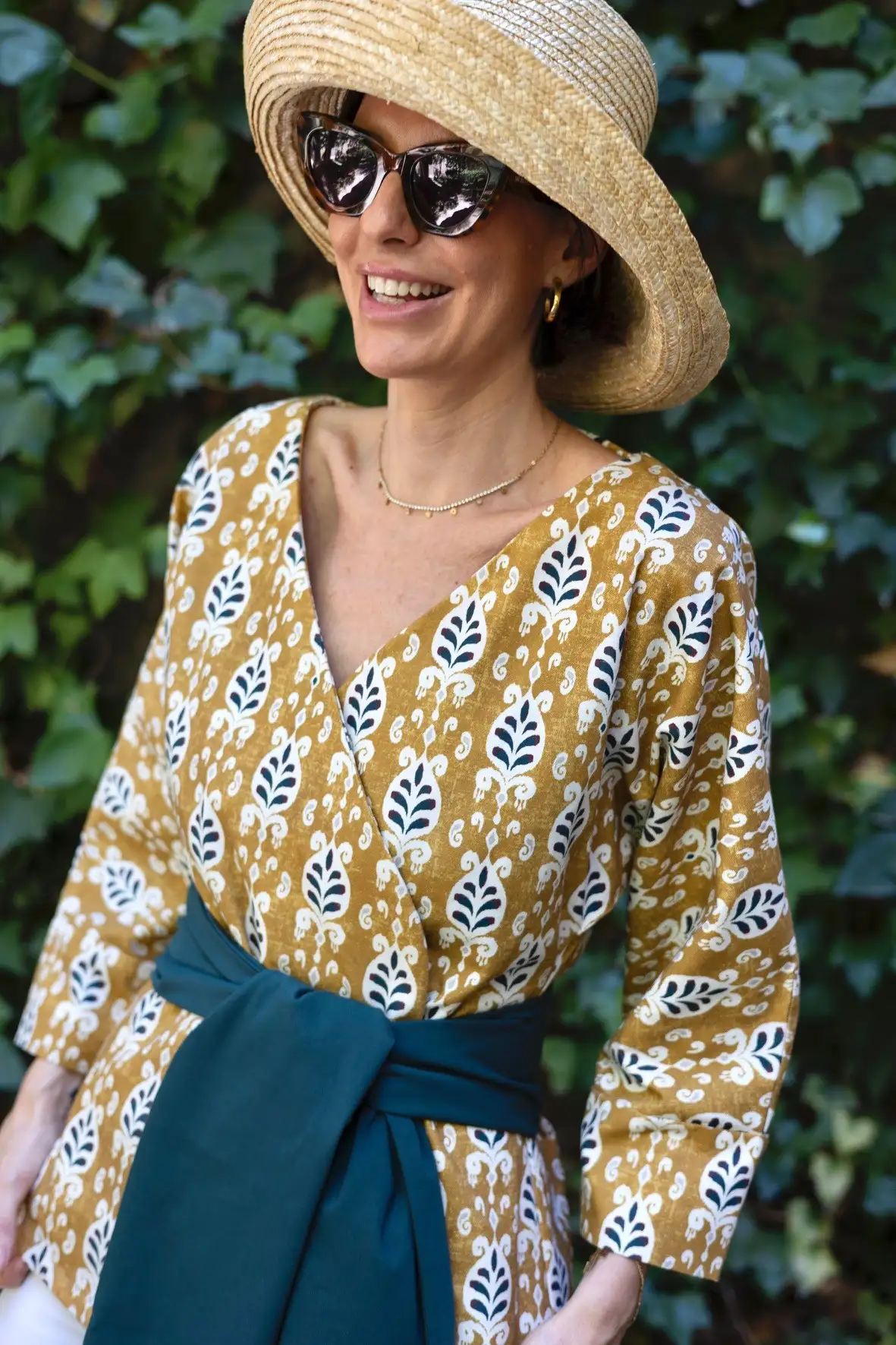 Camisa ikat Mostaza