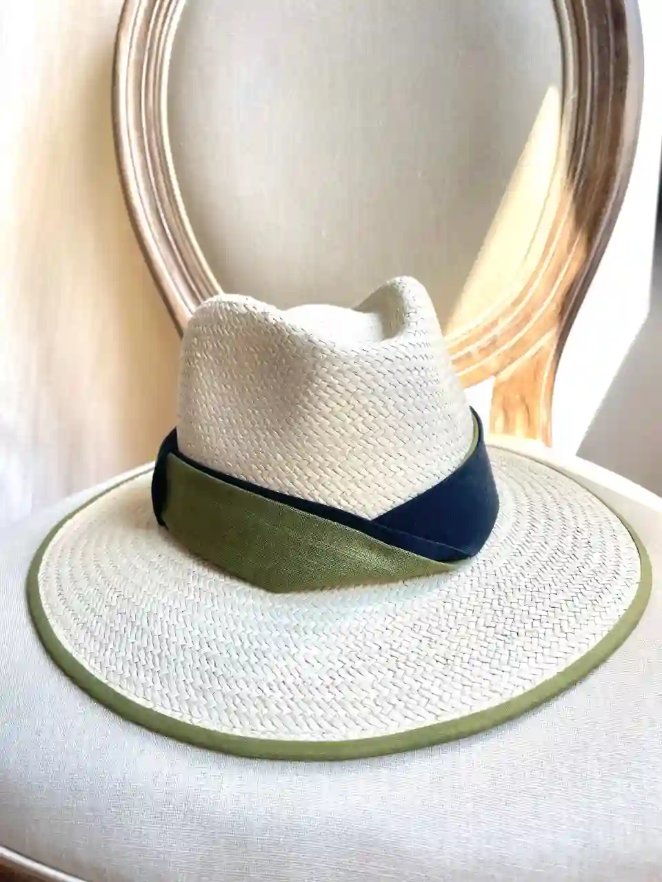 Sombrero ala 8 // azul y verde