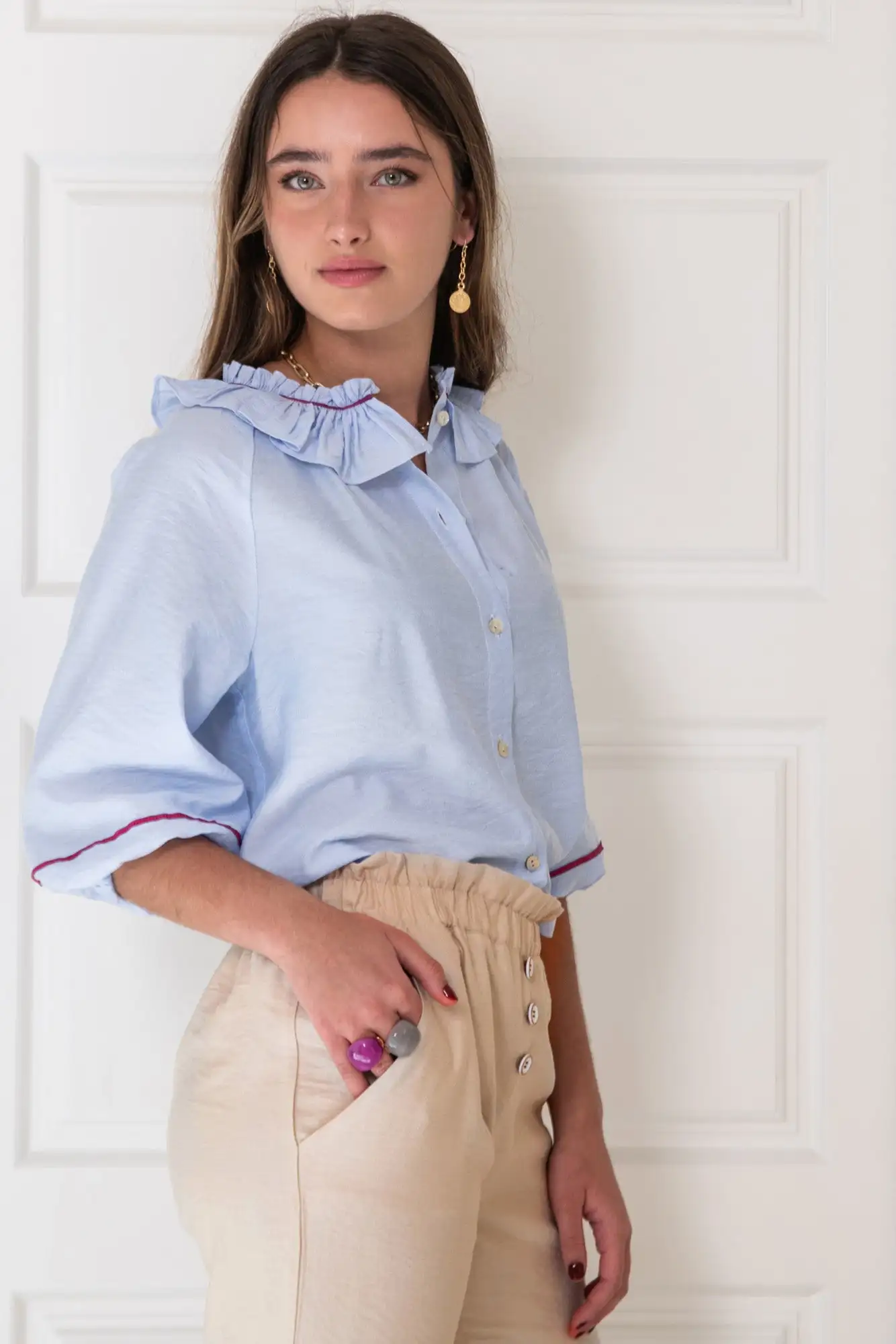 PANTALON PESQUERA CAMEL - Imagen 7