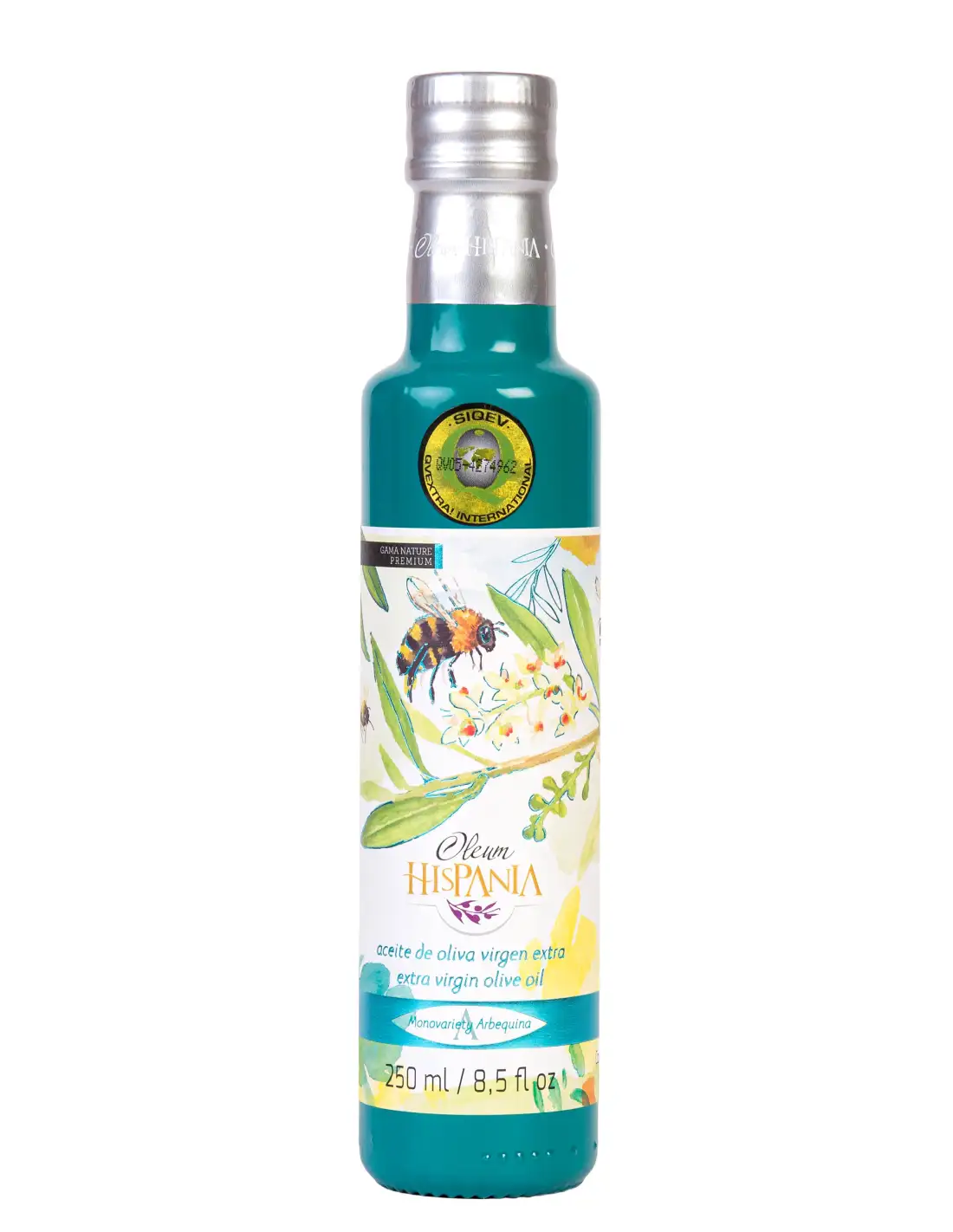 Oleum Hispania Nature Premium Arbequina - Botella de Vidrio 250 ml.