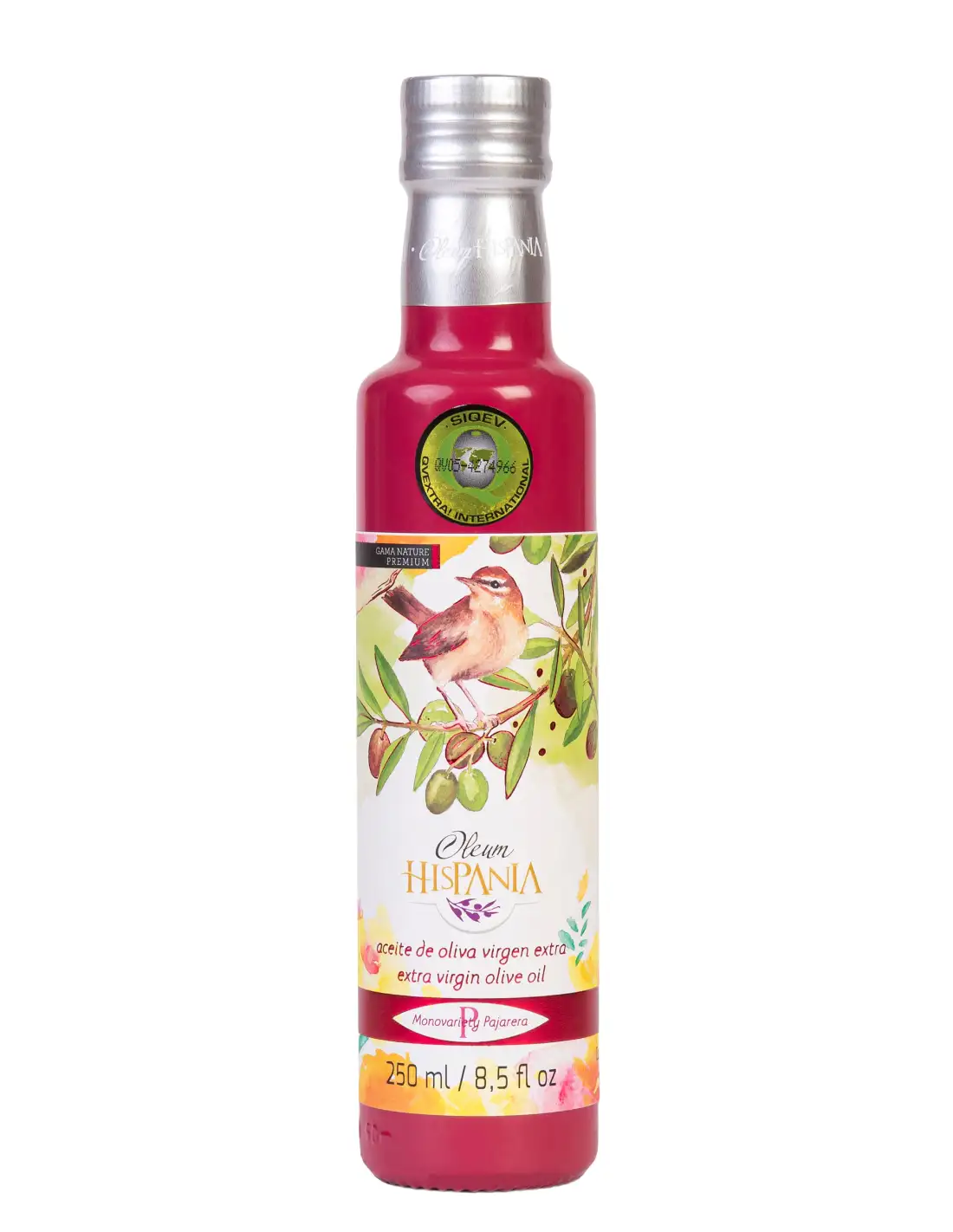 12x Oleum Hispania Nature Pajarera Premium - Botella de Vidrio 250 ml.