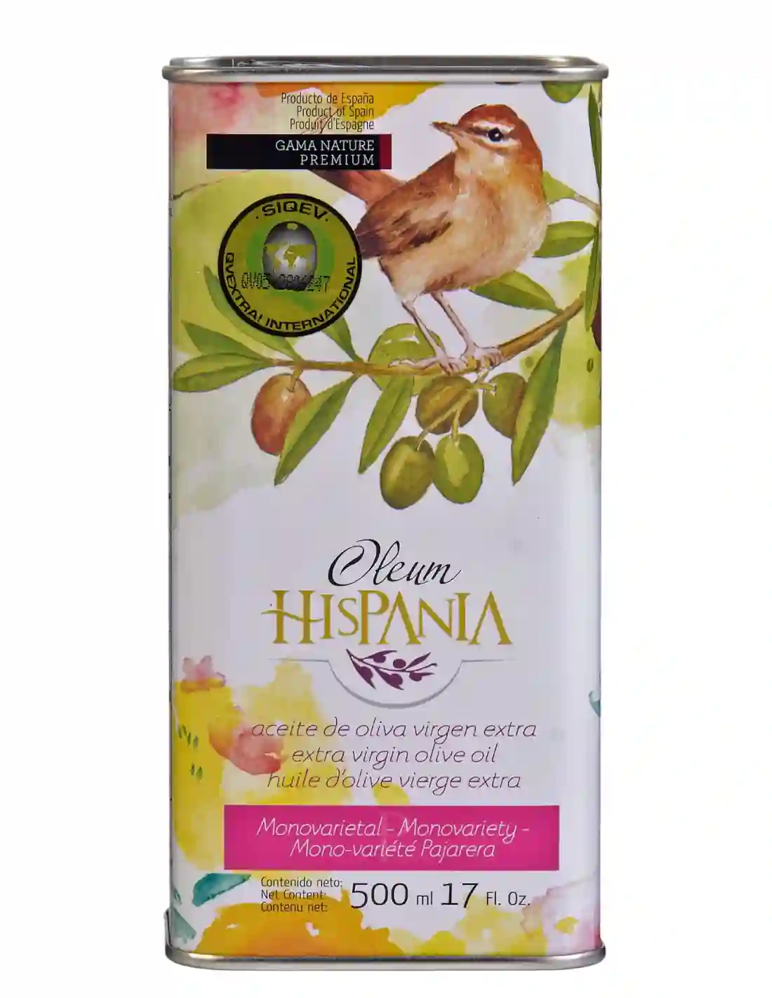 18x Oleum Hispania Nature Pajarera Premium - Lata 500 ml.