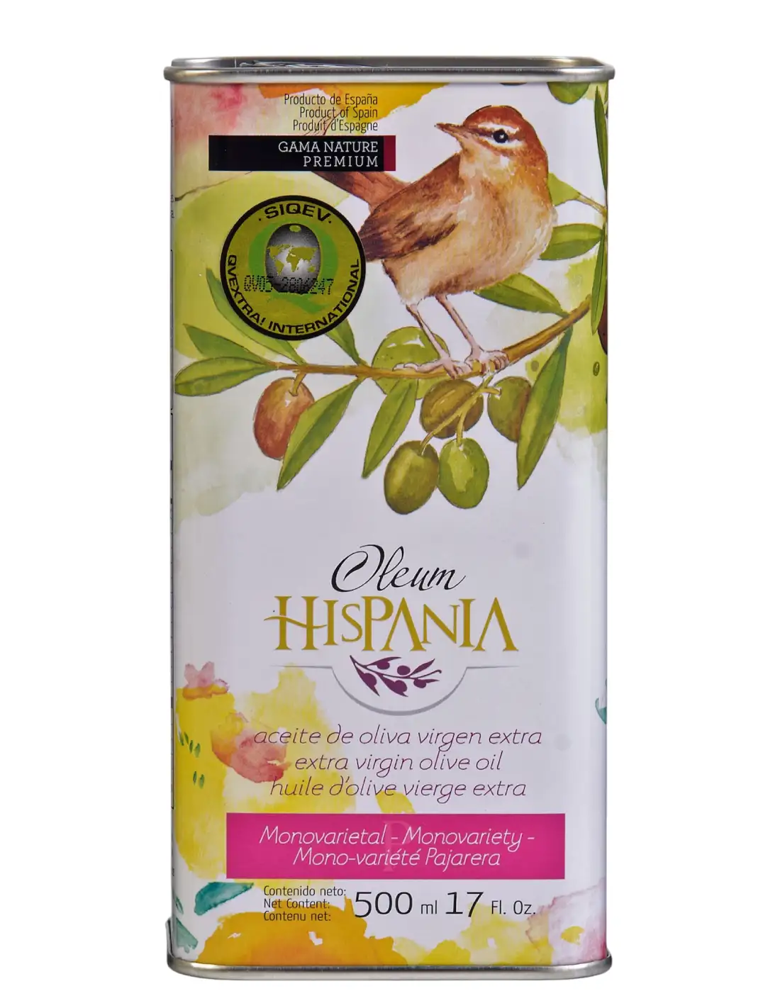 18x Oleum Hispania Nature Pajarera Premium - Lata 500 ml.