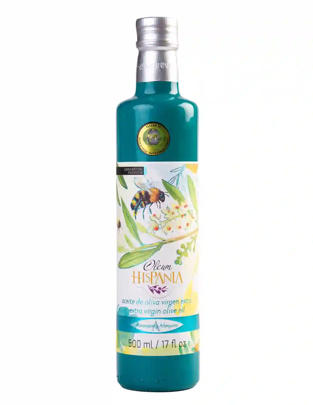 Oleum Hispania Nature Premium Arbequina - Botella de Vidrio 500 ml.