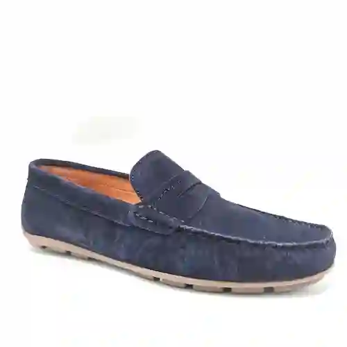 MOCASIN PIEL SERRAJE Azul 81944