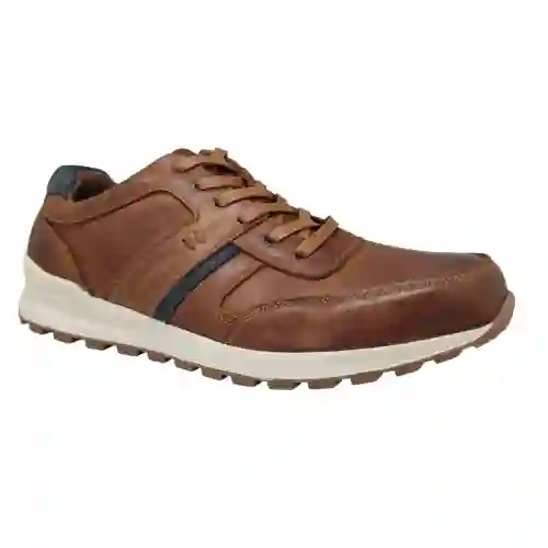 Zapatos Hombre Casual Piel Marron 12341