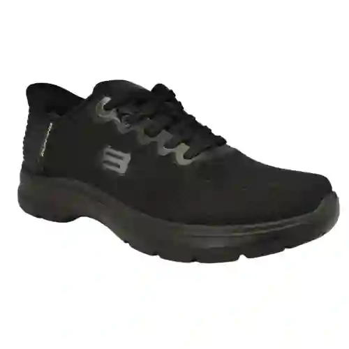 Zapatillas Hombre Facil de Calzar Negro 652