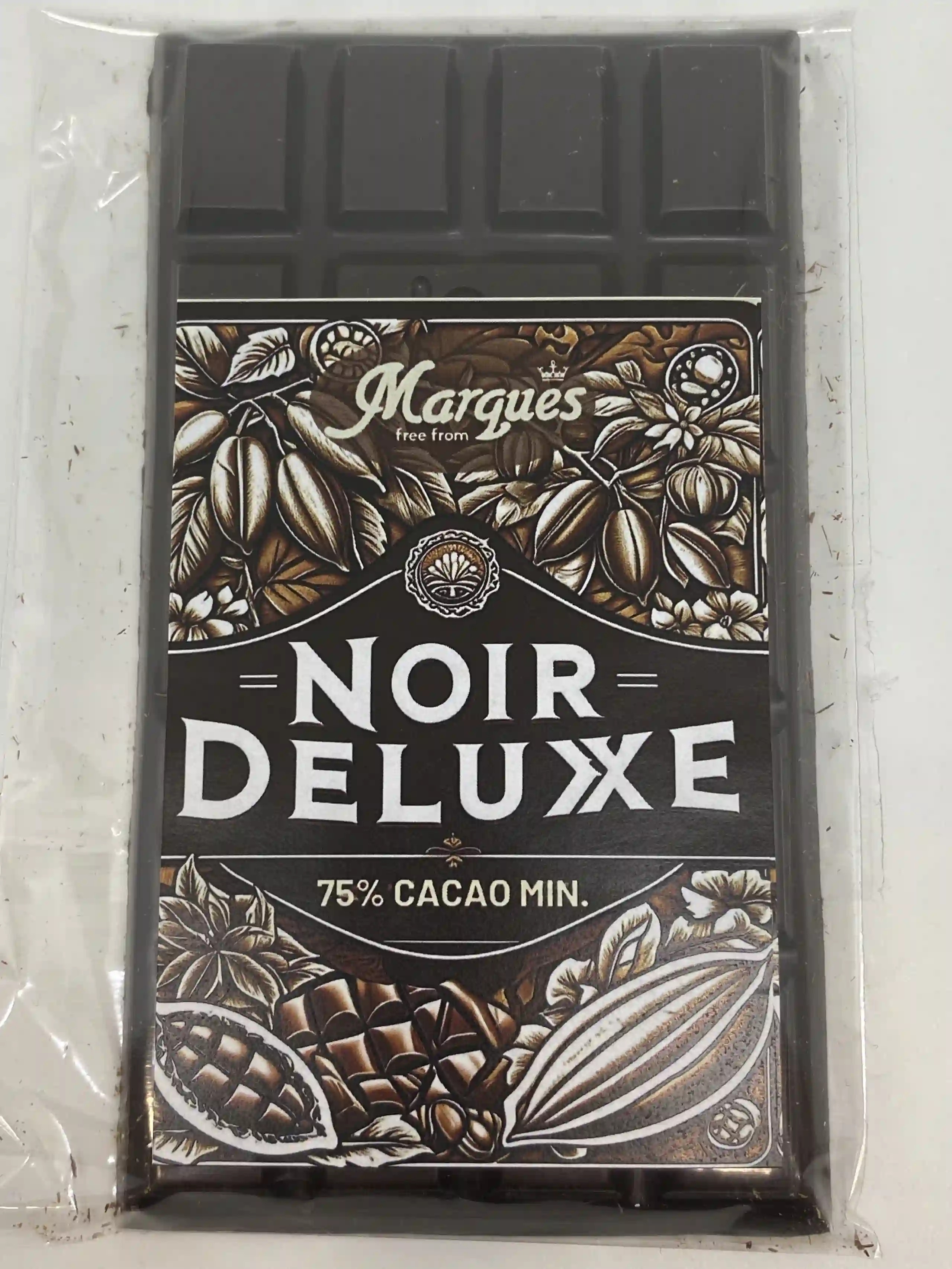 [Novedad] Tableta de chocolate negro 75% cacao "noir deluxe" 95g.