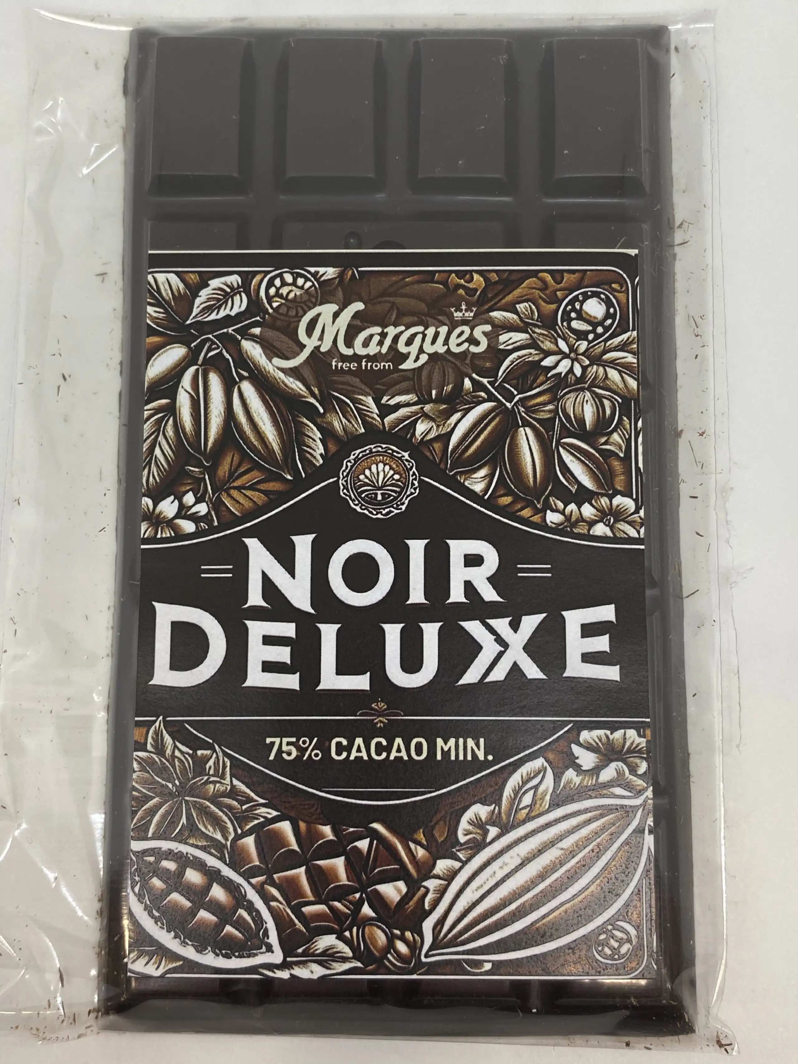 [Novedad] Tableta de chocolate negro 75% cacao "noir deluxe" 95g.