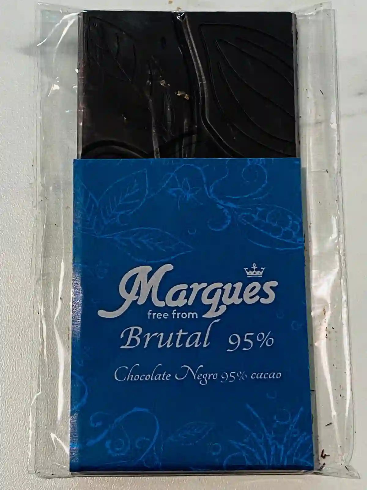 Tableta de chocolate negro 95% cacao "brutal" 80g.