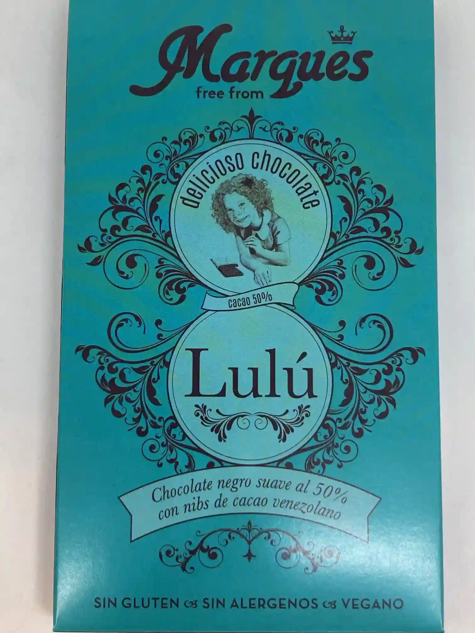 Tableta de deliciosa chocolate lulú, 51% cacao, 95 g