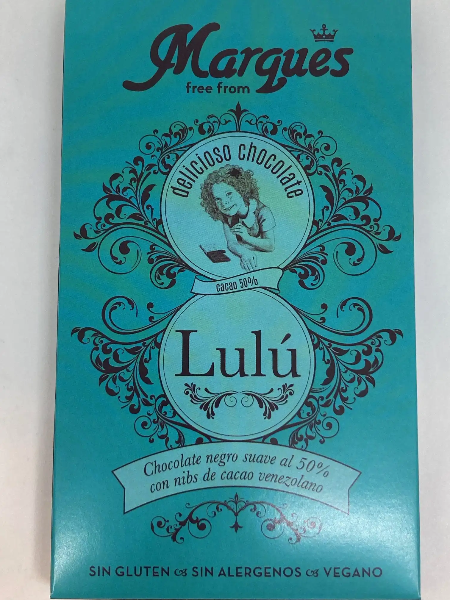 Tableta de deliciosa chocolate lulú, 51% cacao, 95 g