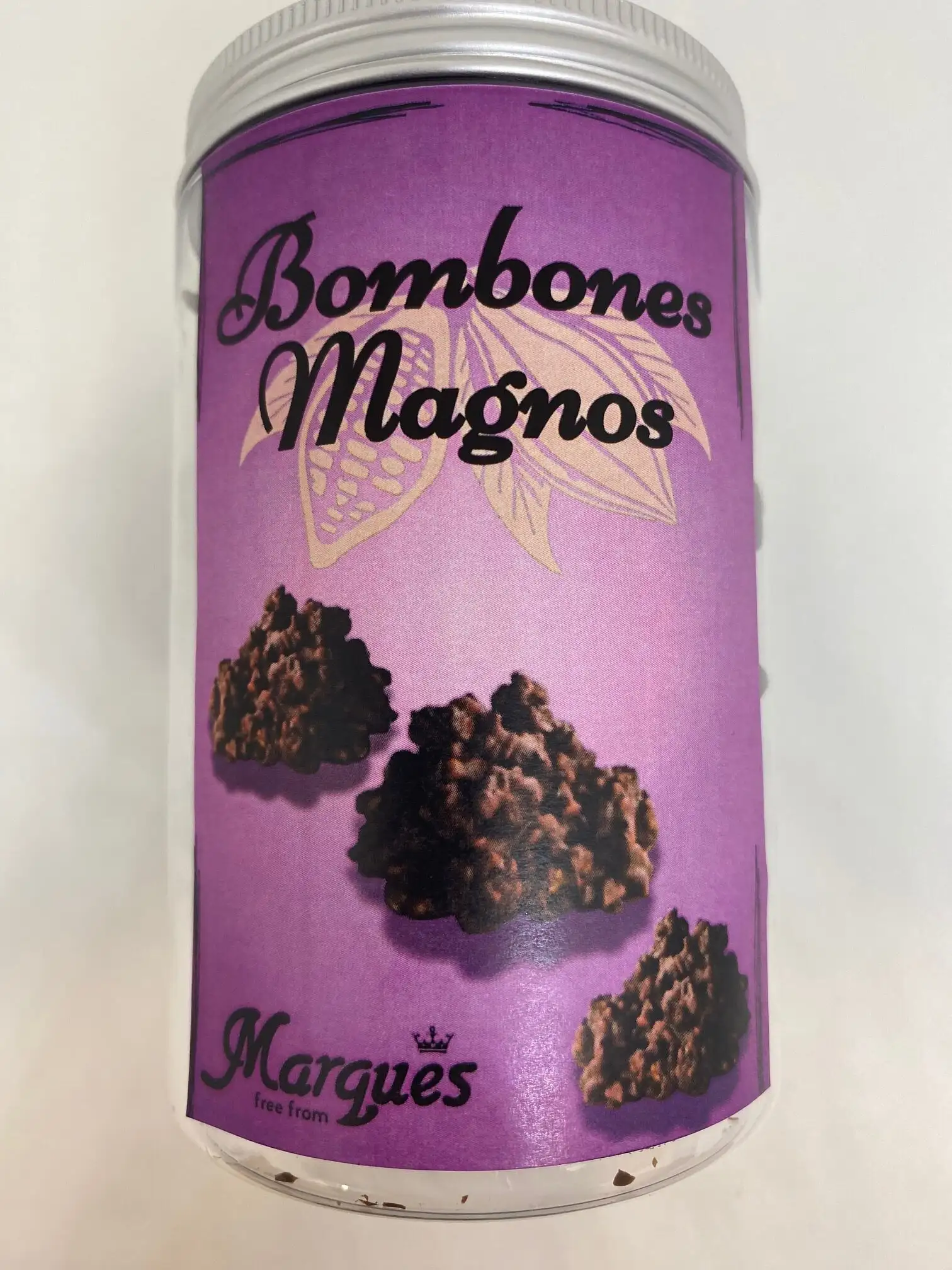 Bombonas Magnos de Chocolate y Arroz Inflado. BOTE DE 120G.