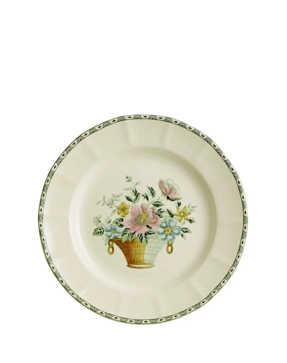 Plato llano Canasto Floral Cartuja de Sevilla