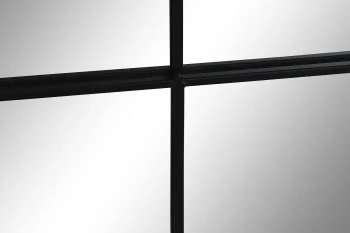 Espejo Ventana Hierro Negro con 6 cuadrados (90x2x90) - Imagen 3