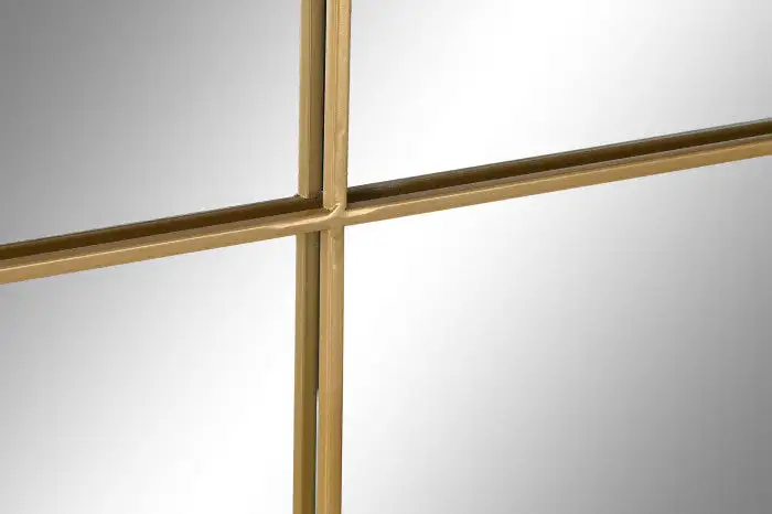 Espejo Ventana Hierro Dorado con 6 cuadrados (90x2x90) - Imagen 3