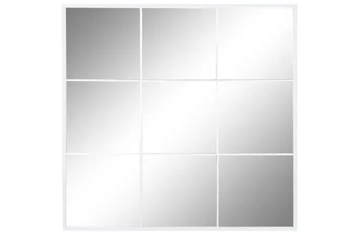 Espejo Ventana Hierro Blanco con 6 cuadrados (90x2x90). - Imagen 2