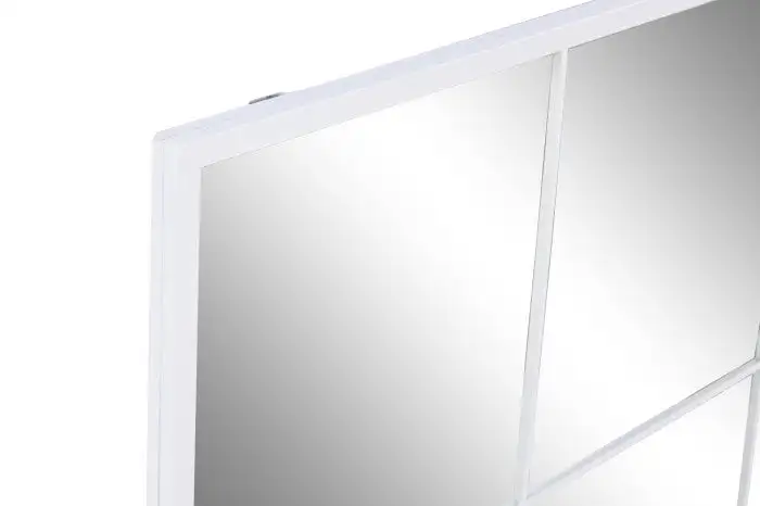 Espejo Ventana Hierro Blanco con 6 cuadrados (90x2x90). - Imagen 3