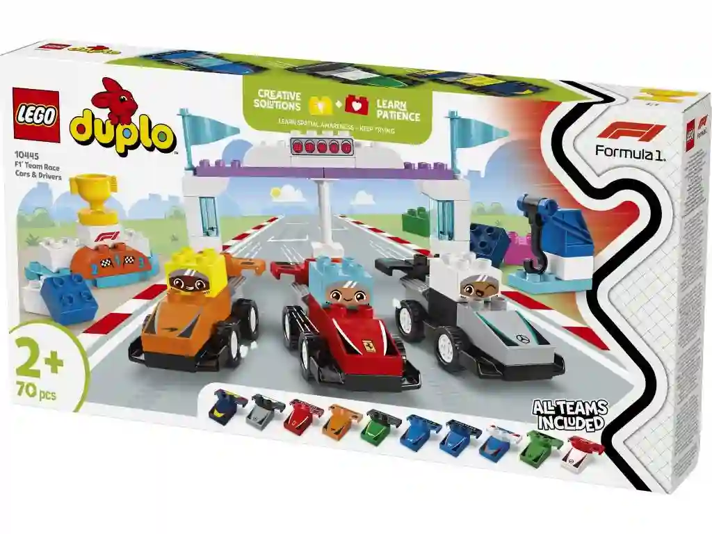LEGO® 10445 COCHES DE CARRAS Y PILOSOS DE FORMULA 1