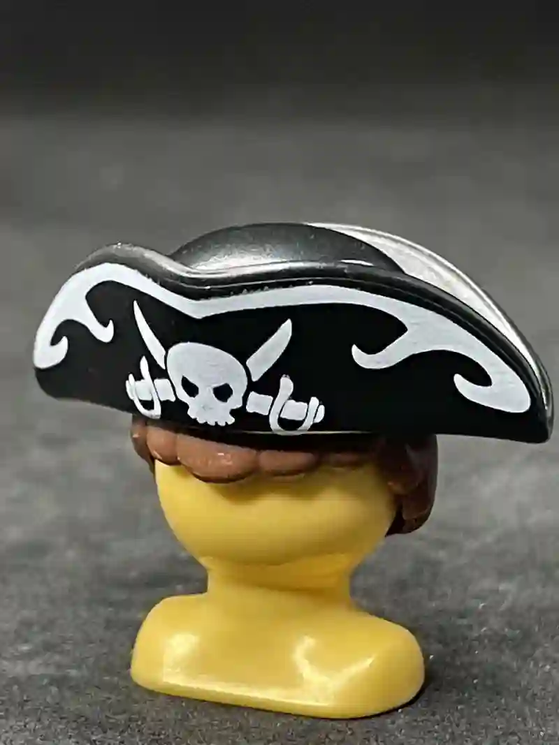 Sombrero_0416 Tricornio Pirata Negro/Blanco