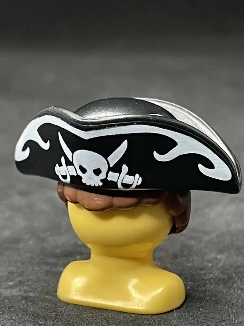 Sombrero_0416 Tricornio Pirata Negro/Blanco
