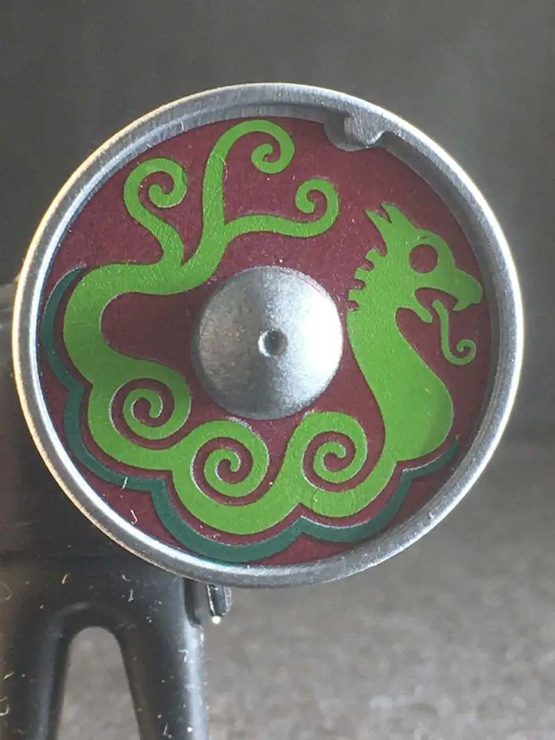 ESCUDO_0210 ESCUDO REDODO ACERO DRAGON VIIKINGO