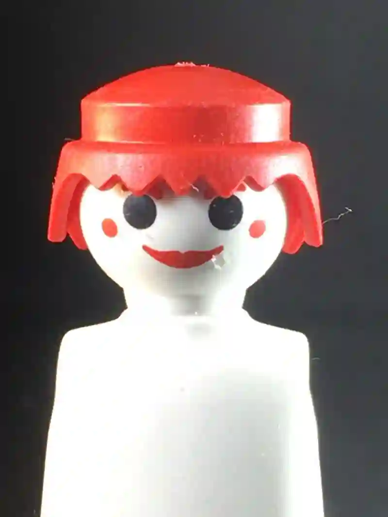 CABEZA_0149 Cabeza Blanca Payaso Pelo Rojo
