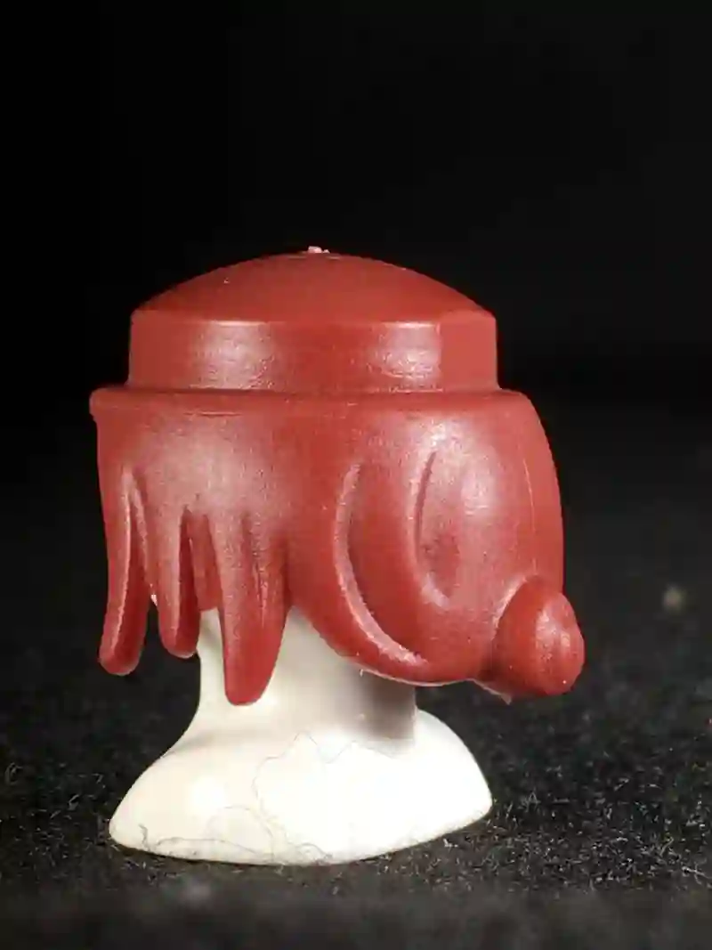 PL_0198 Pelo Moño Bajo Despeinado Castaño Rojizo