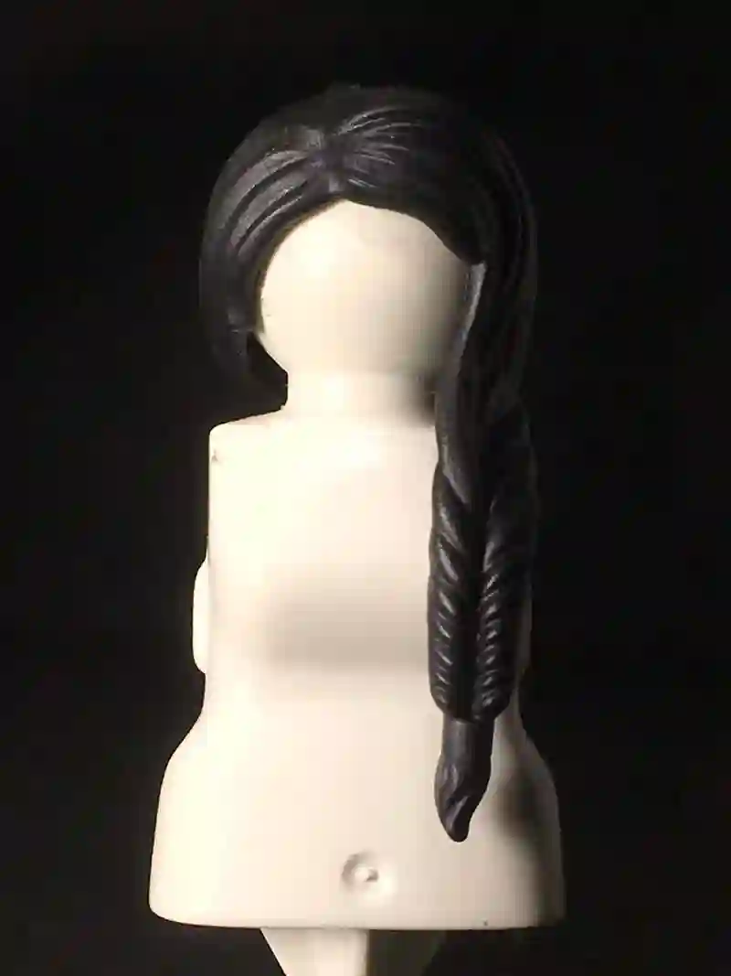 PL_0220 Pelo Trenza Delantera Negro